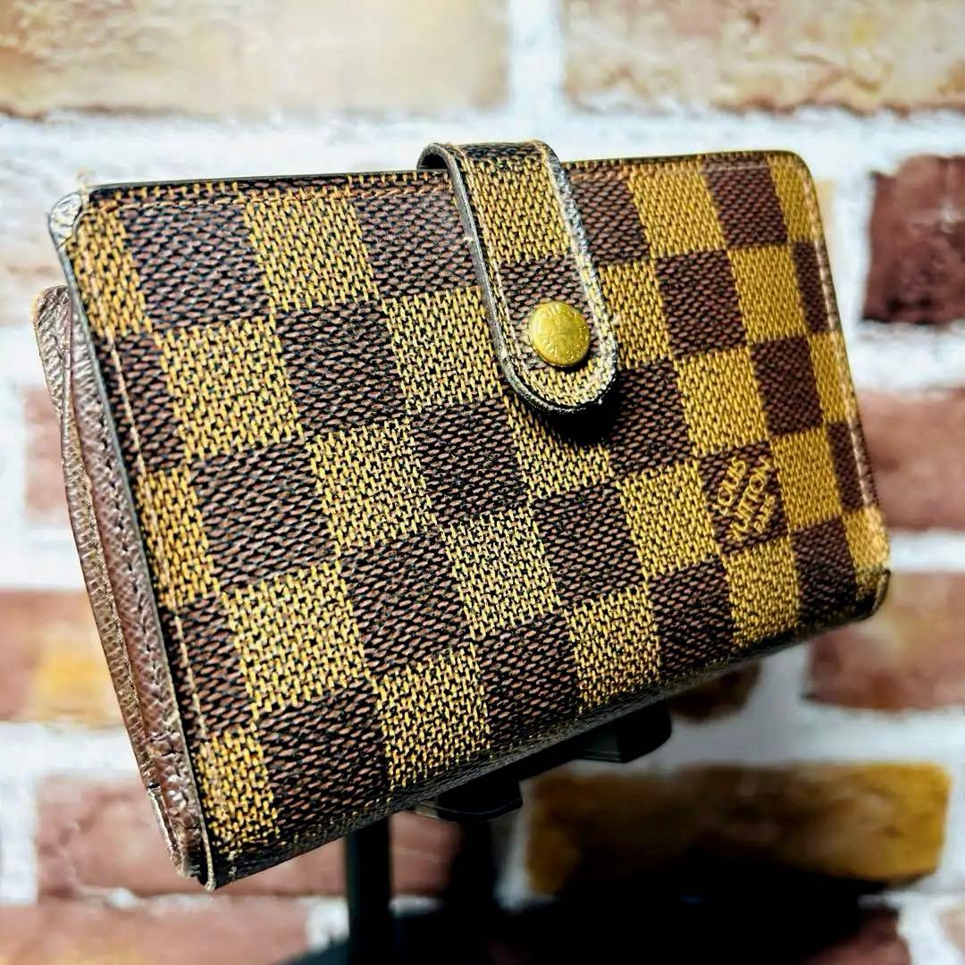 LOUIS VUITTON ルイ ヴィトン ダミエ ヴィエノワ 二つ折り財布