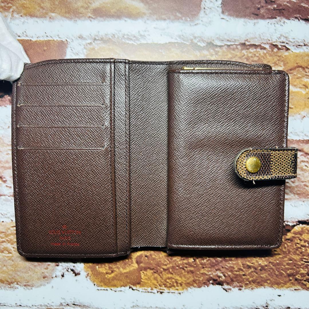 LOUIS VUITTON ルイ ヴィトン ダミエ ヴィエノワ 二つ折り財布
