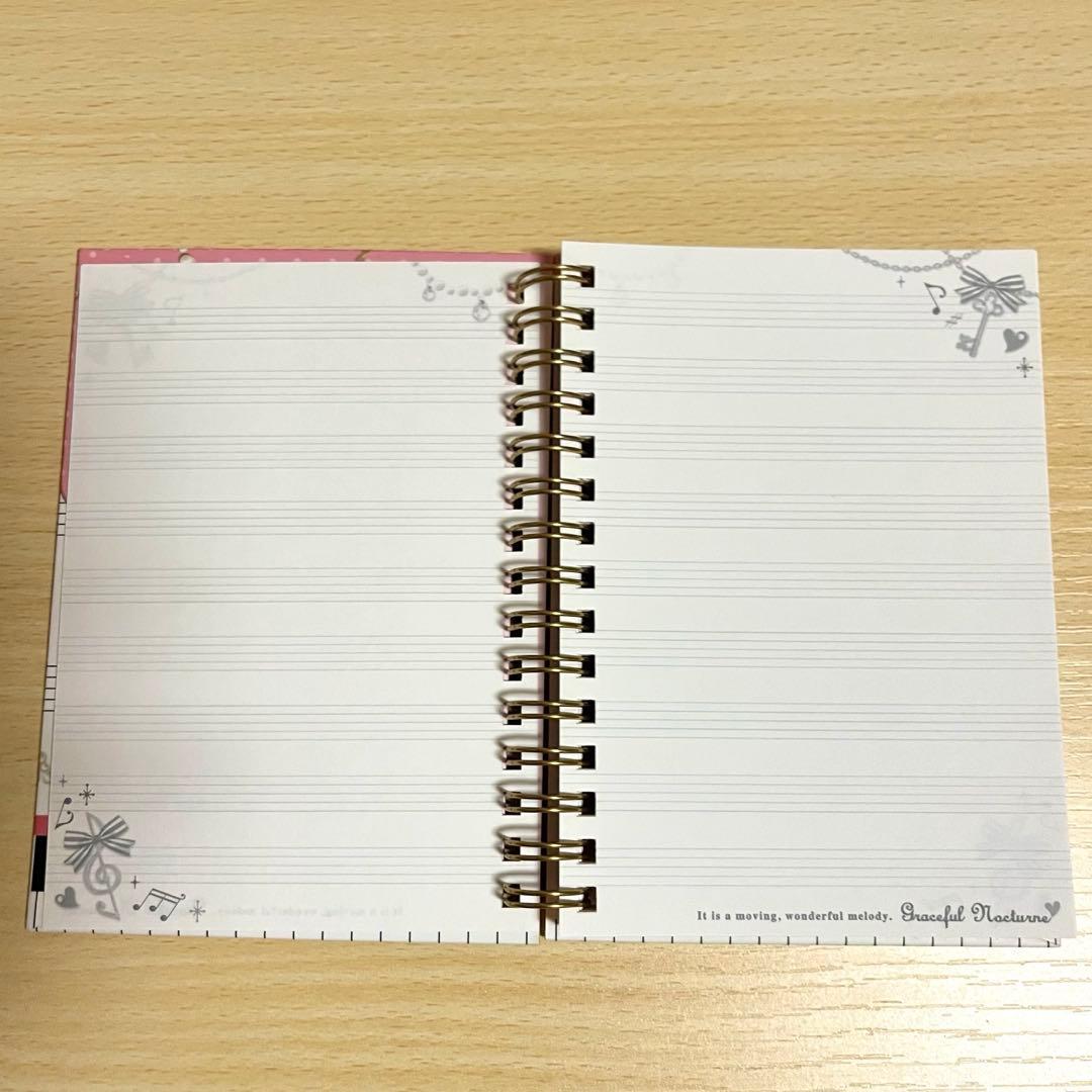 【超激レア！】平成レトロ！可愛い音楽 メモ帳　リングノート　五線譜