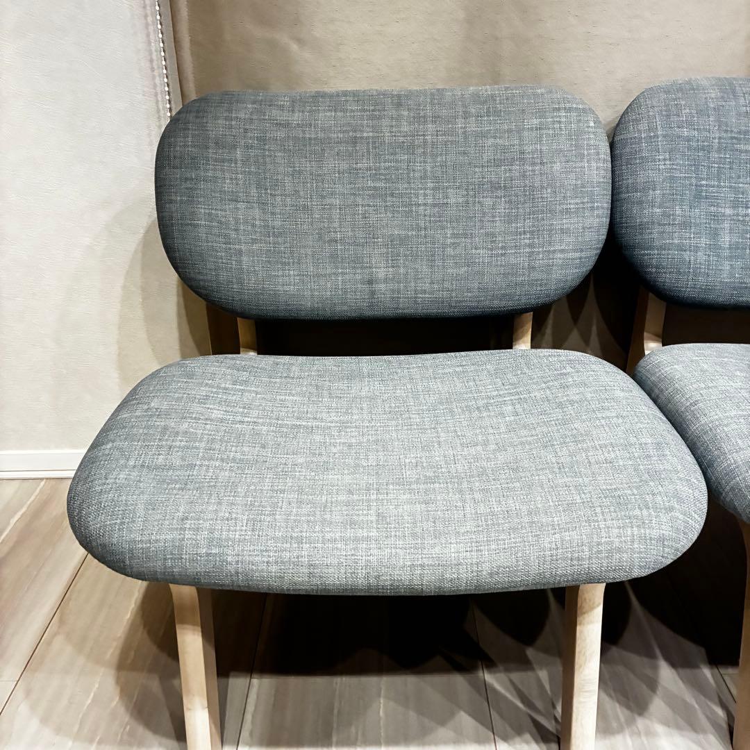 ニトリ リラックスワイド チェア 2脚 グレー ダイニングチェア 1人用