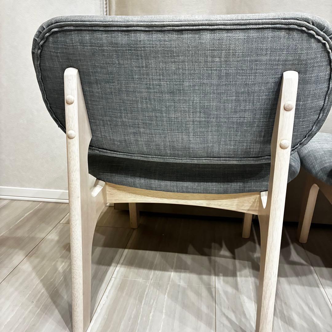 ニトリ リラックスワイド チェア 2脚 グレー ダイニングチェア 1人用