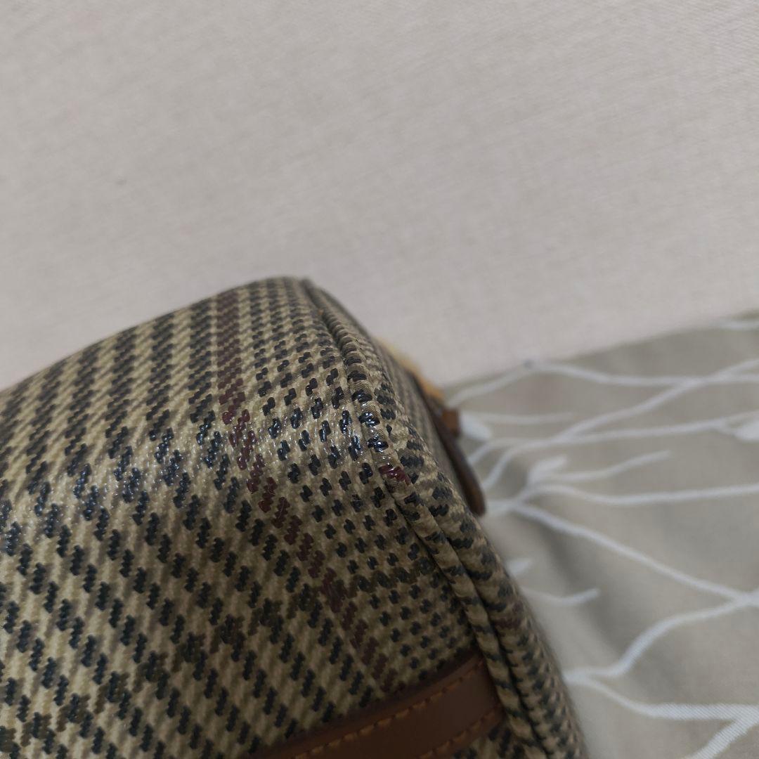 ポロラルフローレン チェック柄 ミニボストン チャームつき ヴィンテージ