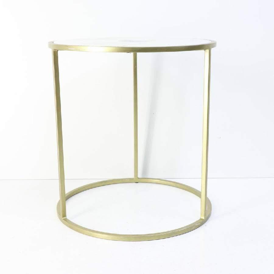 3個中の１KARE カレ リンボ サイドテーブル 大 大理石トップ 瑪瑙入り