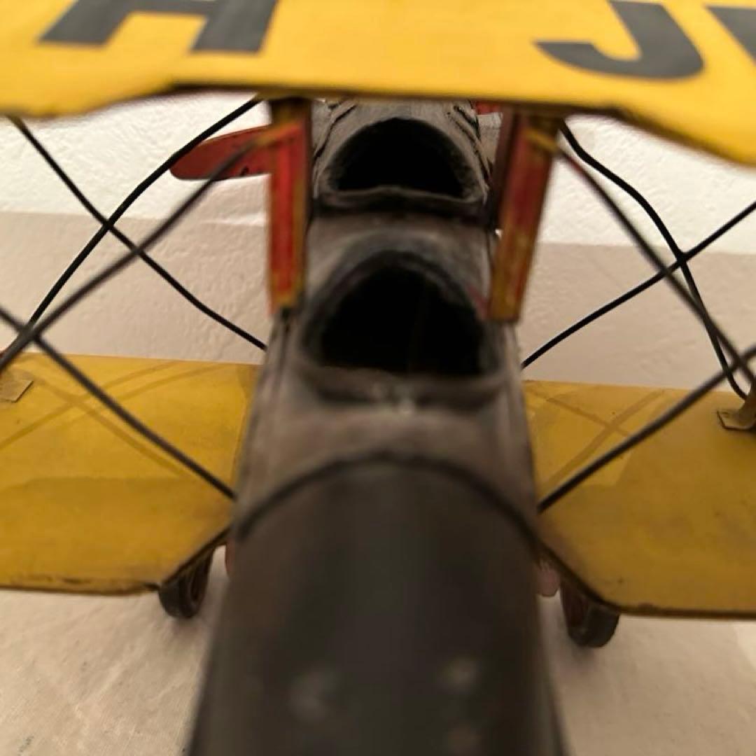 ブリキのおもちゃ 飛行機 複葉機 JN-7H