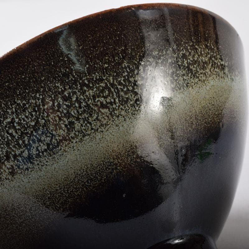 中国　磁州窯製　窯変　油滴天目茶碗　平茶碗　2点　C　7533