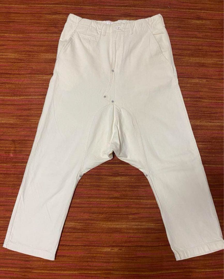FUMITO GANRYU ガンリュウサルエルパンツ M 生成り ホワイト 白