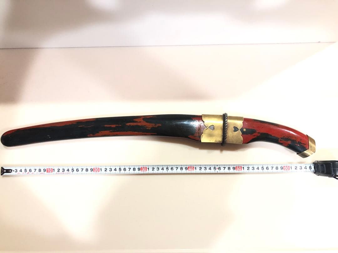 Y*o様 骨董 古美術 武具 兜割り かぶと割り 朱黒塗拵 無銘