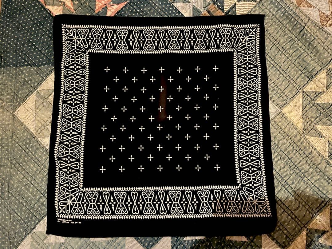 オリジナル60'sビンテージブラッククロスバンダナ黒⭐︎カーハートLee