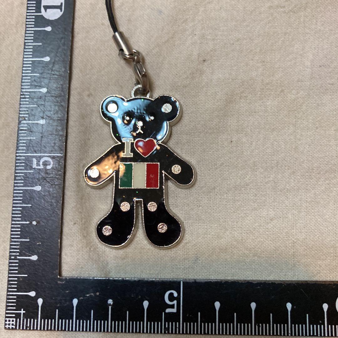 キーホルダー　イタリア　ベアー　メタルヘッド