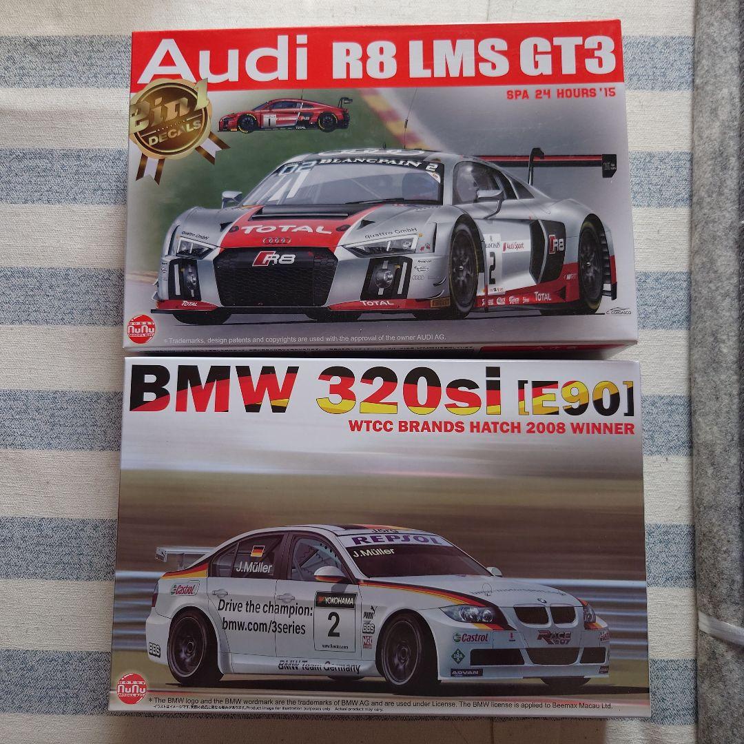 nunu 1/24 アウディR8 LMSGT3 & BMW320si2台セット
