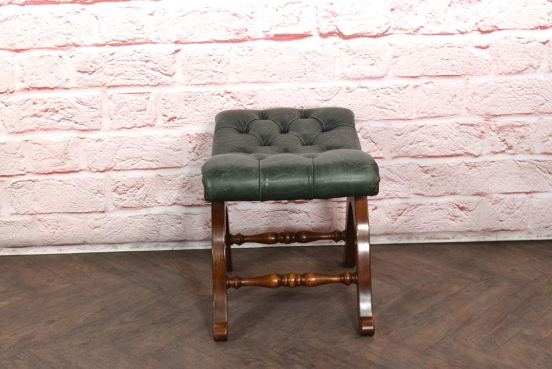 VARO,S.A. VALENTI/バロッサバレンティ 総本革スツールオットマン