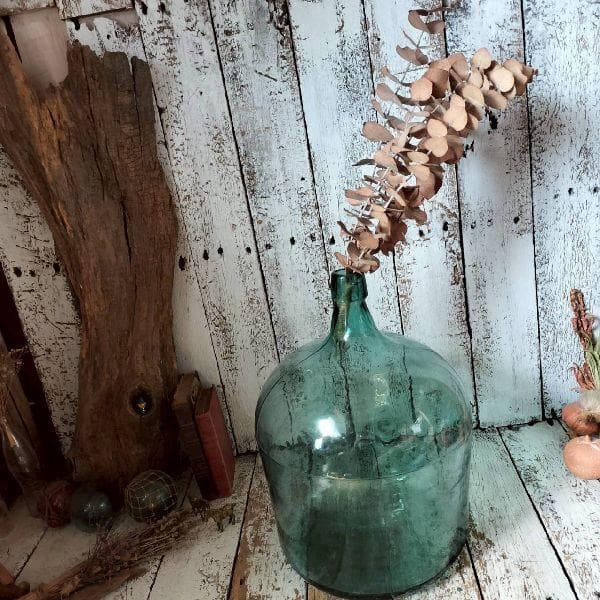 ヴィンテージ デミジョンボトル 古硝子 ガラス瓶 大型 花瓶 フラワーベース