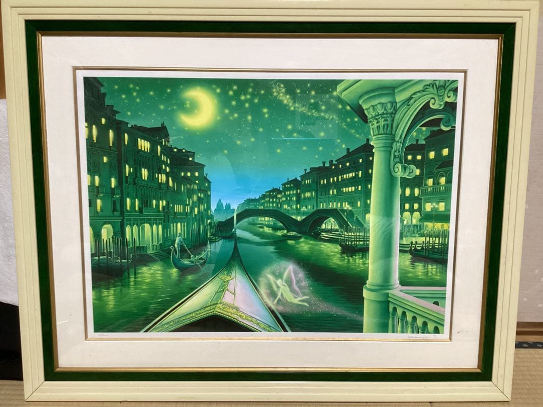 ディズニー　グリーンヴェニス塚本馨三　アート　絵画　シルクスクリーン　直筆サイン