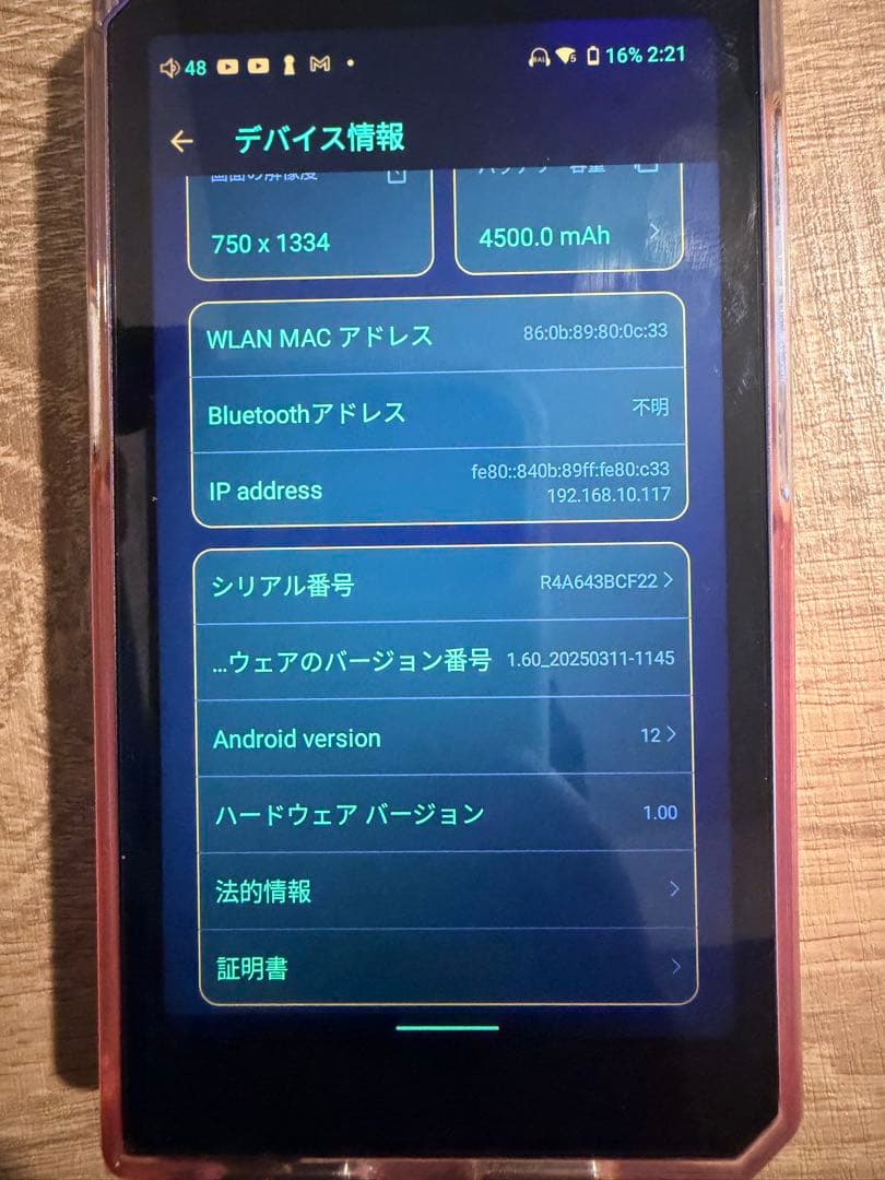 Hiby EVANGELION コラボデジタルオーディオプレーヤー