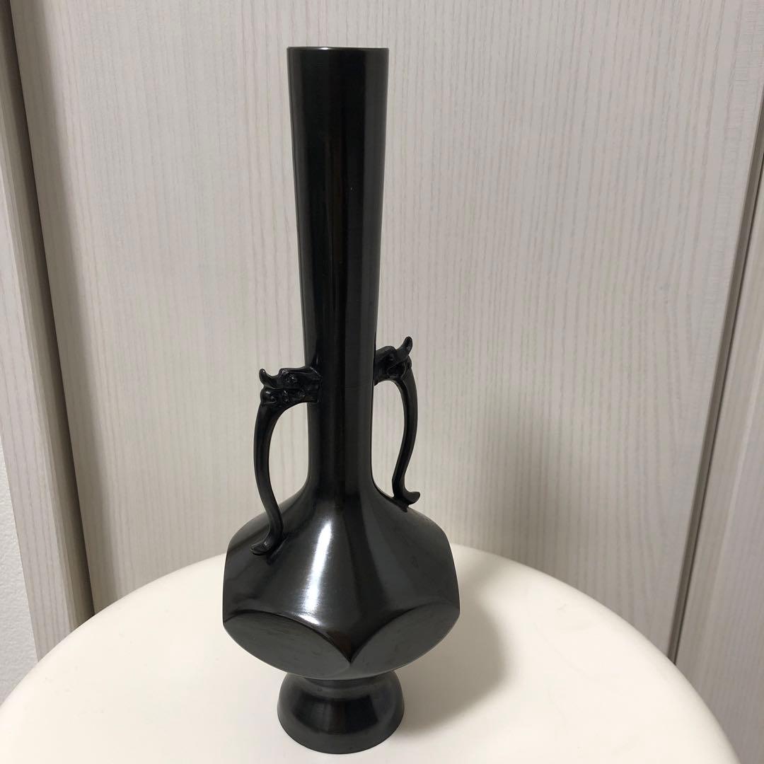 花入　金谷浄雲作 唐銅