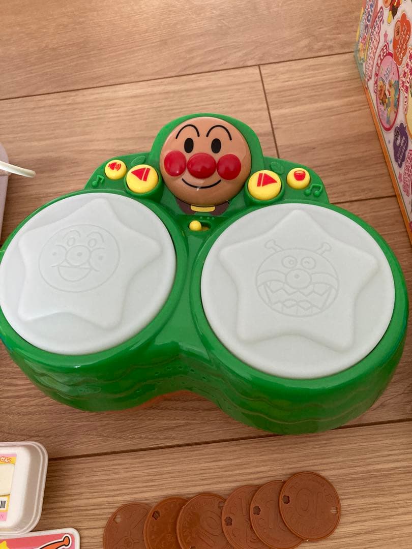 アンパンマン　おもちゃまとめ売り　レジスター　ボンゴ　ふうせんやさん　ぬいぐるみ