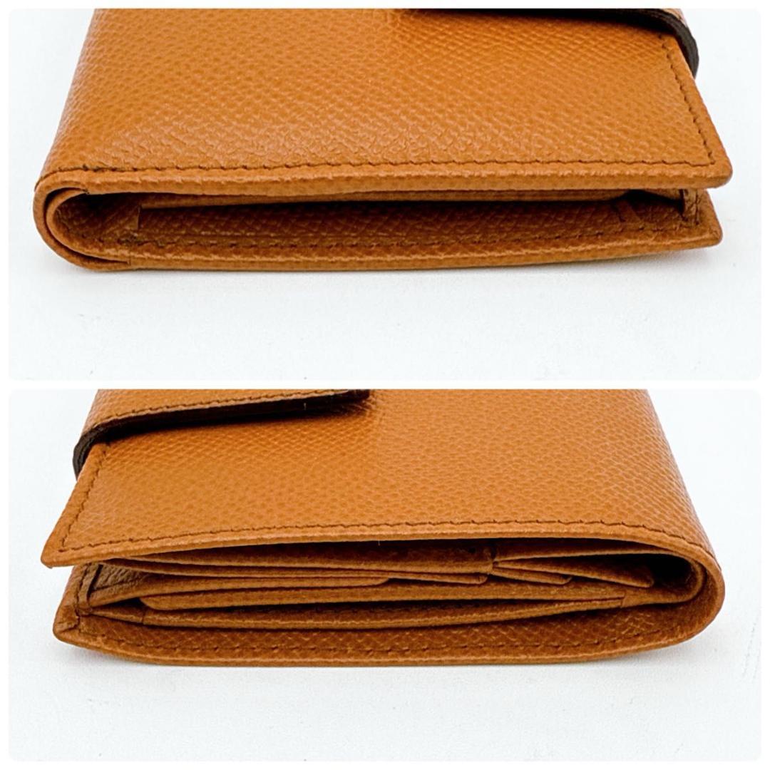 【未使用】ブルガリ ビーゼロワン 二つ折り財布 レザー キャメル ゴールド金具