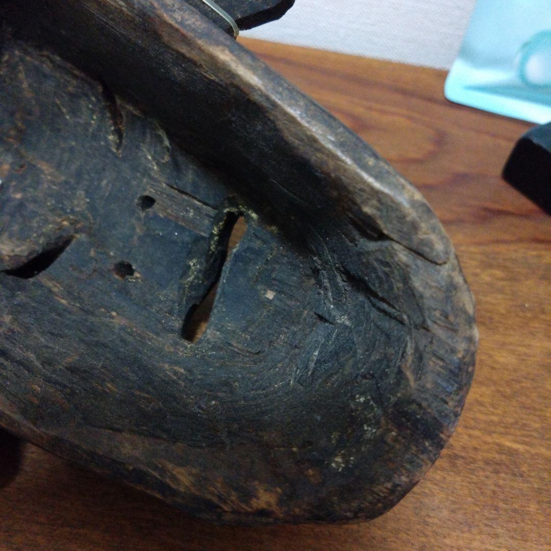 アジア　お面　木彫り