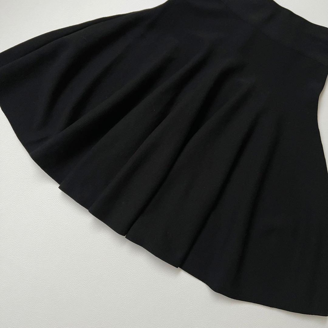 美品 Foxey フォクシー　フレアスカート　ニットスカート　ブラック　38