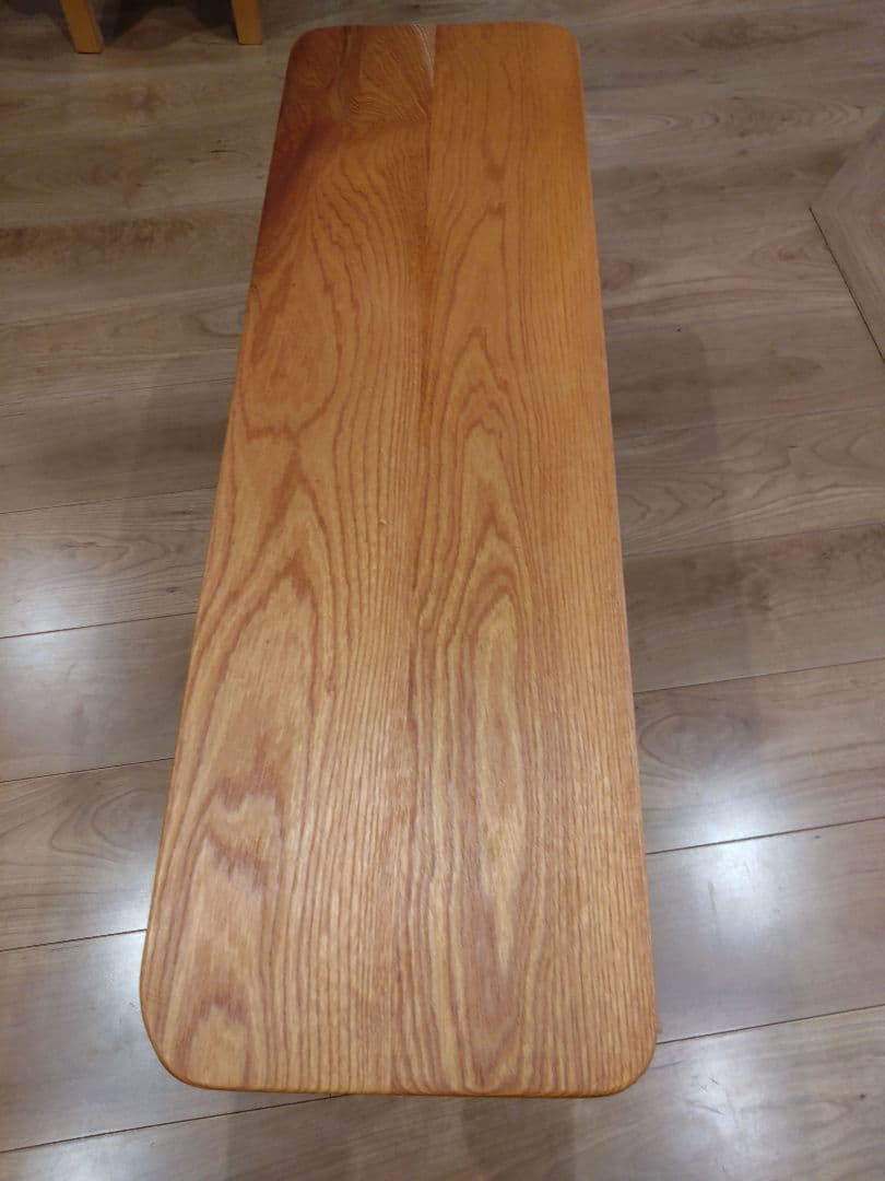 欅のベンチ79　値下げ❕テーブル　長寿のケヤキの杢目が綺麗ですよ❕脚は檜の硬い枝