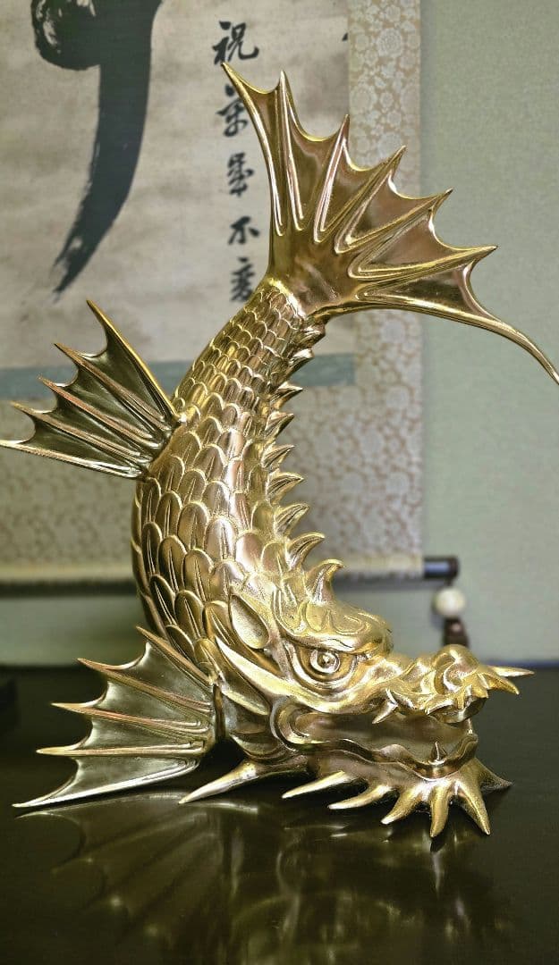 豪華 18金メッキ シャチホコ 2体セット