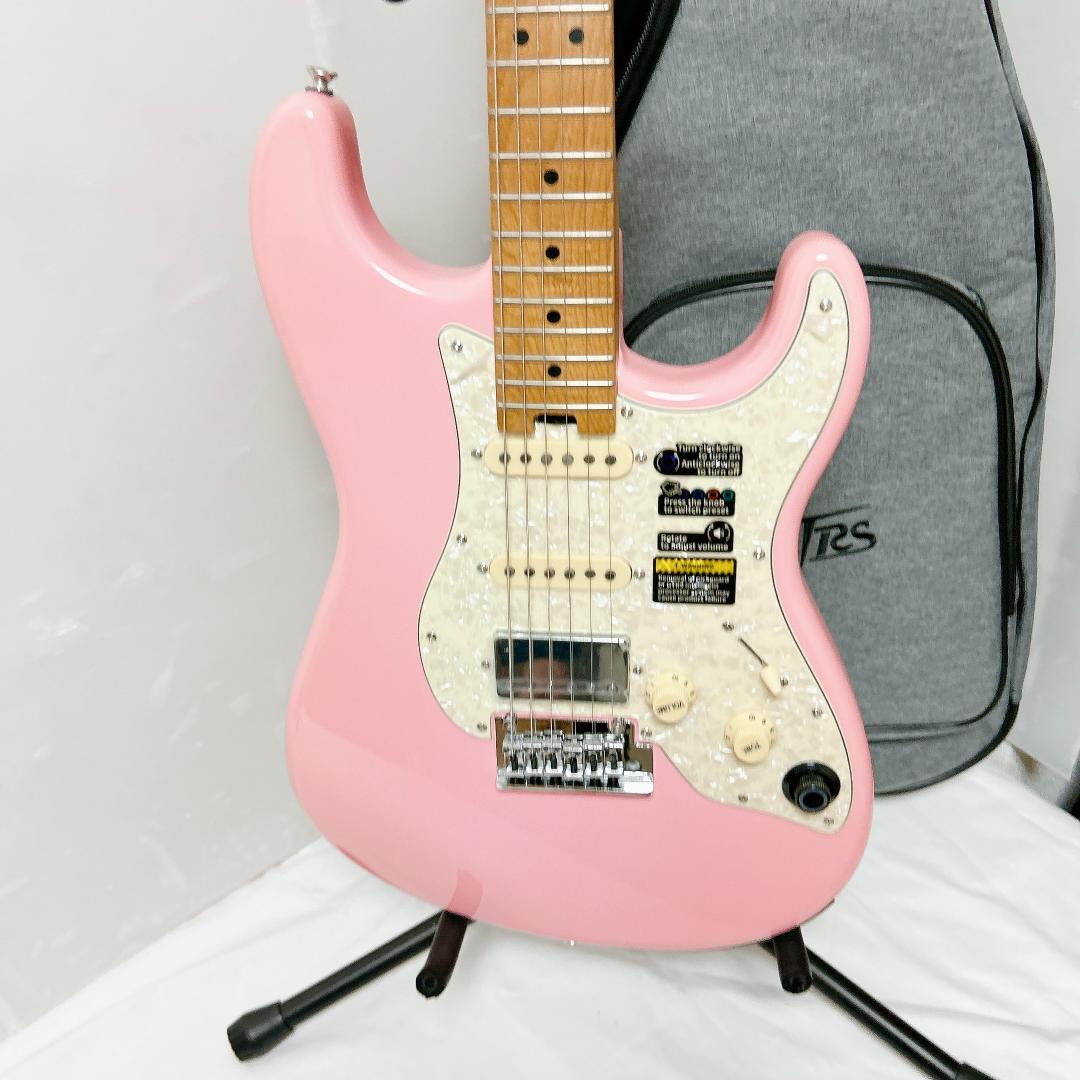 美品 MOOER GTRS S800 エフェクター内蔵ギター ピンク ケース付