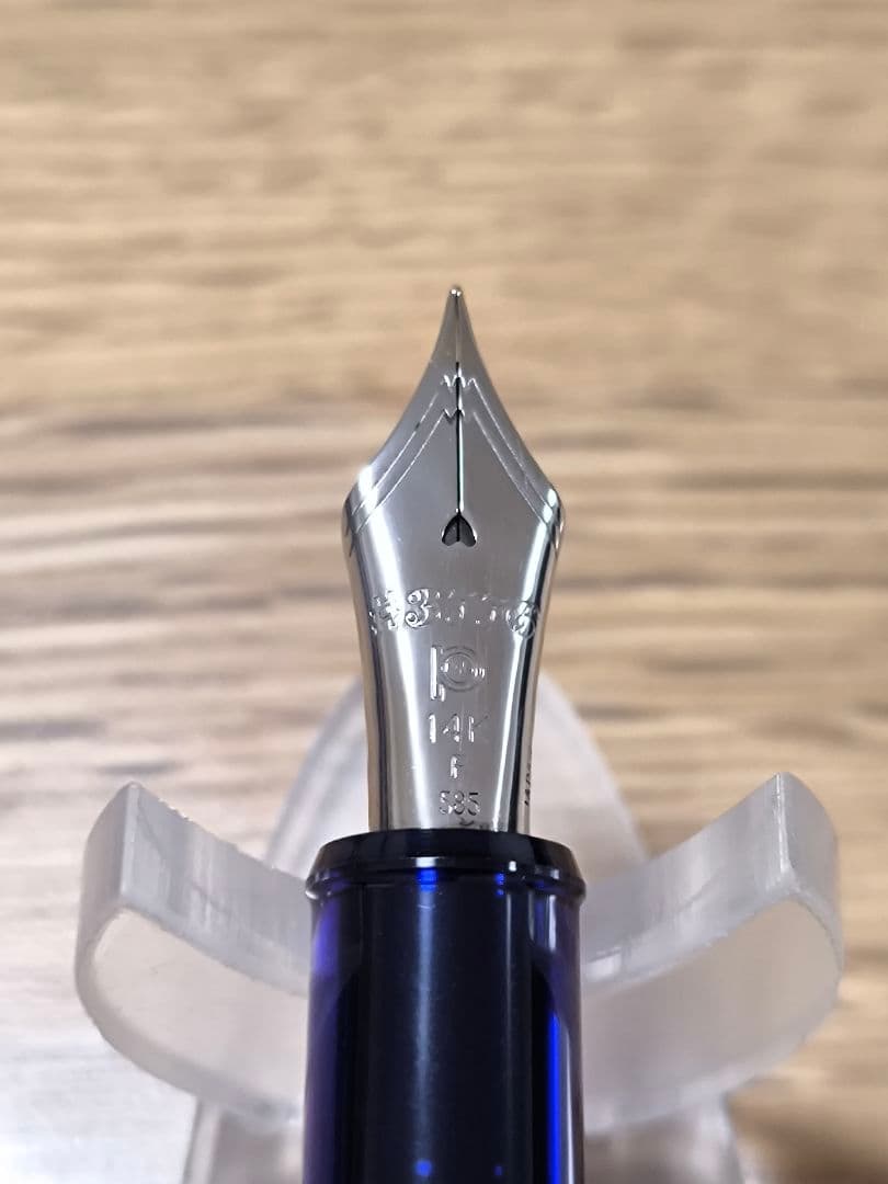 プラチナ万年筆3776センチュリーロジウムフィニッシュシャルトルブルー F細字