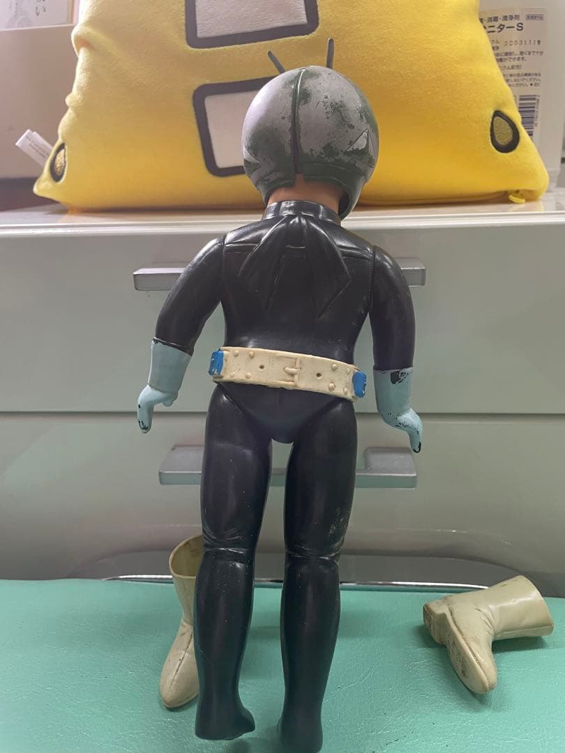 希少　仮面ライダー1号　ソフビ　面取れ　マフラー無し　当時物