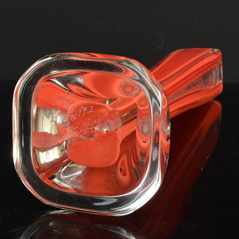 工芸ガラス　岩田ルリ　一輪挿　花器　花瓶　M　R6686