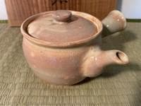 萩焼茶器揃 急須 茶注 湯呑 共箱付き　（玉佛山 野坂康起 ）