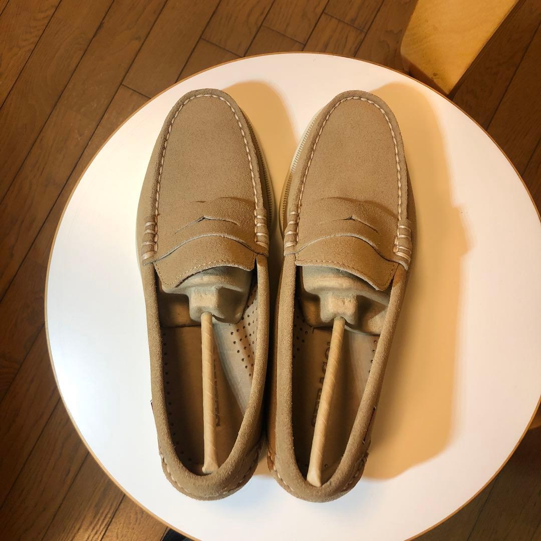 ライトベージュ スエード モカシン