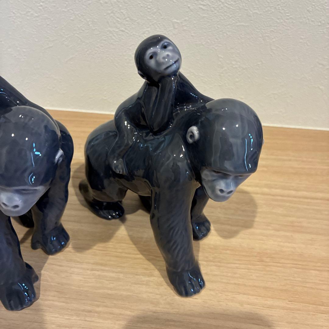   ロイヤルコペンハーゲン　ゴリラの親子　2個