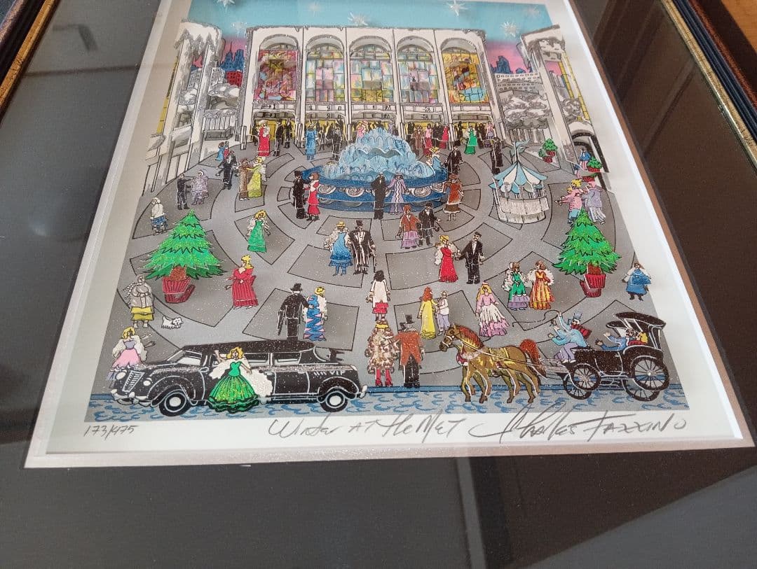 売約予定。チャールズファジーノ　Winter At The Met　鑑定書付き