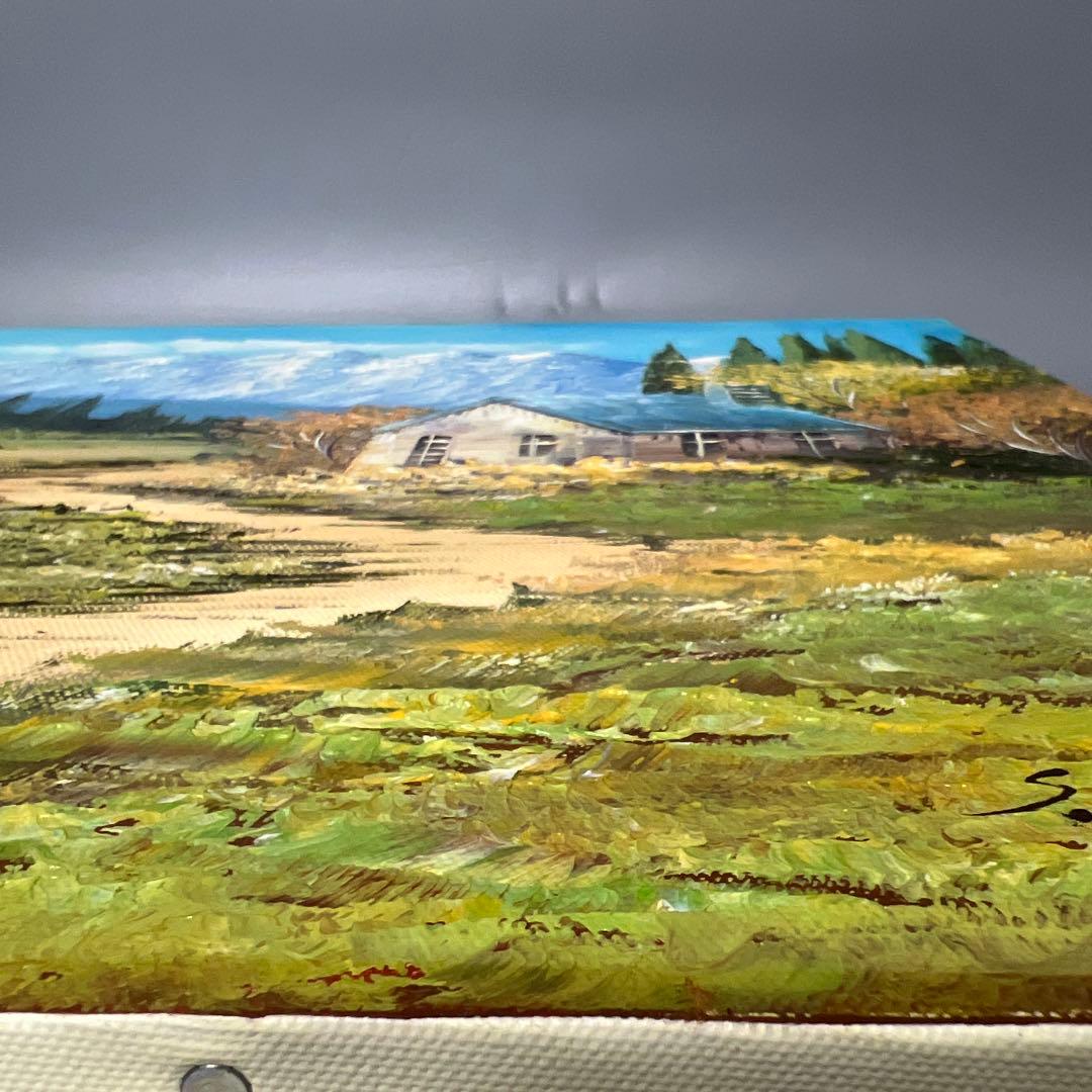 絵画　オーストラリア風景　吉岡貞夫　額縁付き