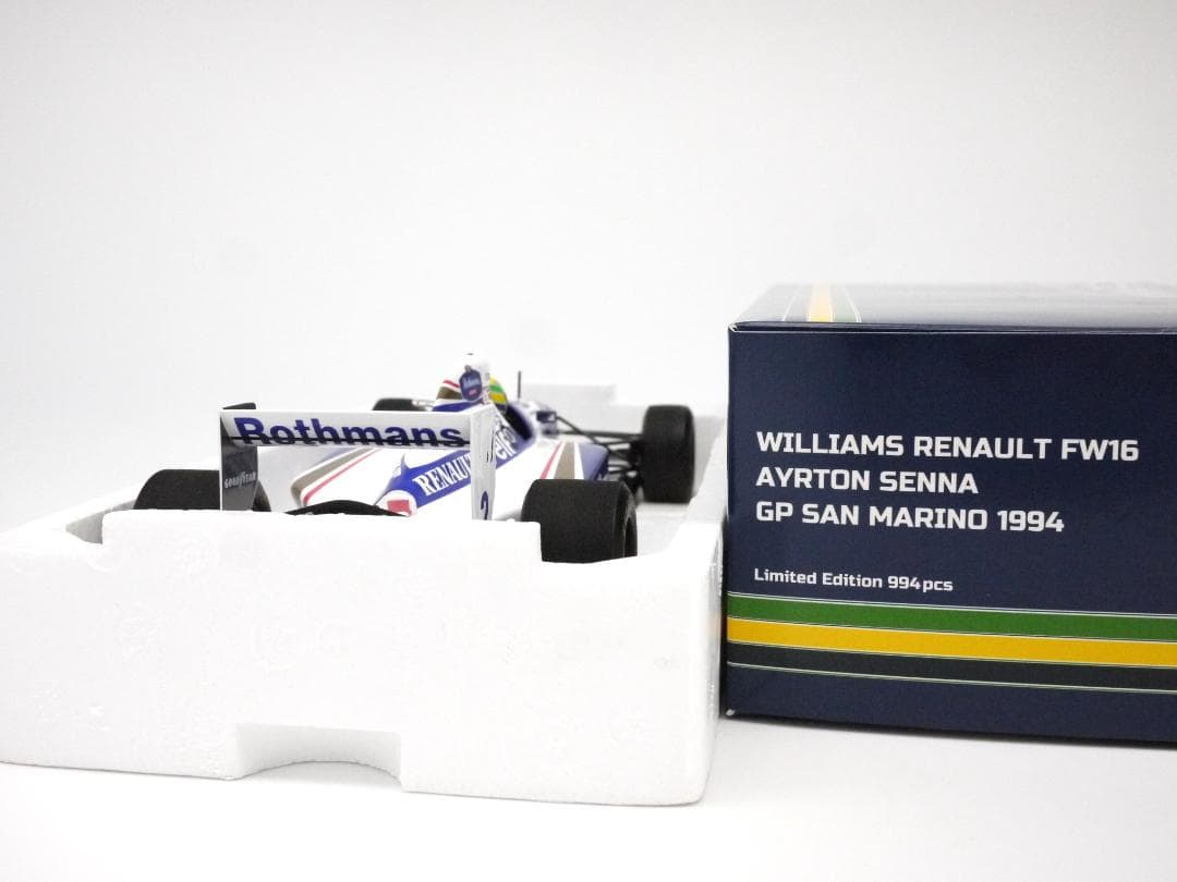 ナマズ1/18 ウィリアムズ FW16 ウェザリング Rothmansセナ