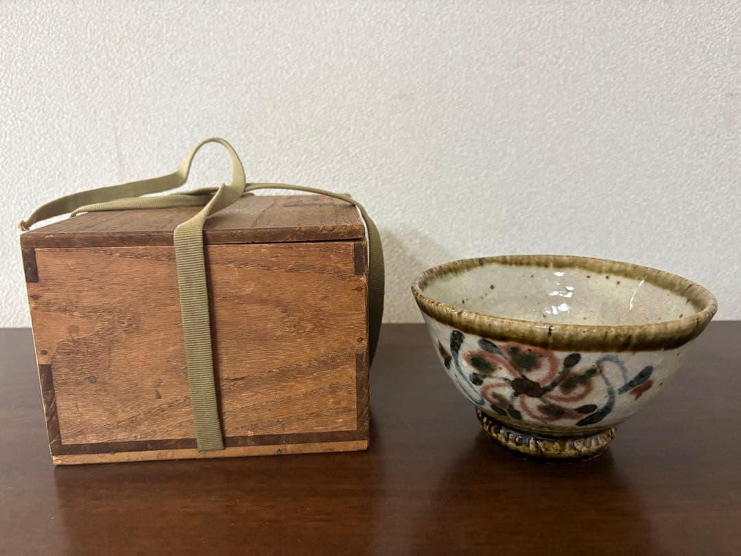 民藝美 溢れる 茶碗　河井武一？陶芸 陶器 民藝 工藝 骨董 和骨董