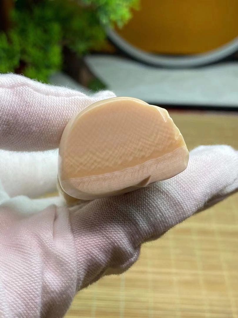 中国　手作り　弥勒仏像　マンモス牙