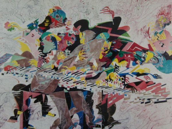 渡辺恂三、Play　hot、希少画な集画、状態良好、新品高級額・額装付