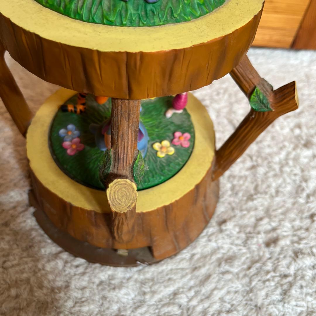 ディズニーくまのプーさんレア時計オルゴール高さ45大きめ送料税込お買い得