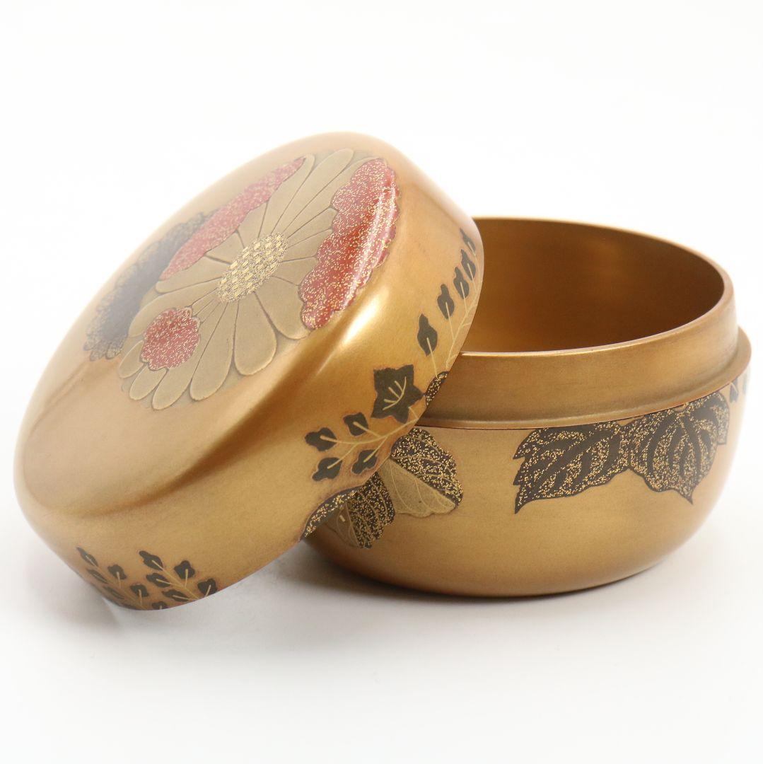 難波仁斎作 高台寺蒔絵 棗 茶道具 共箱　M839