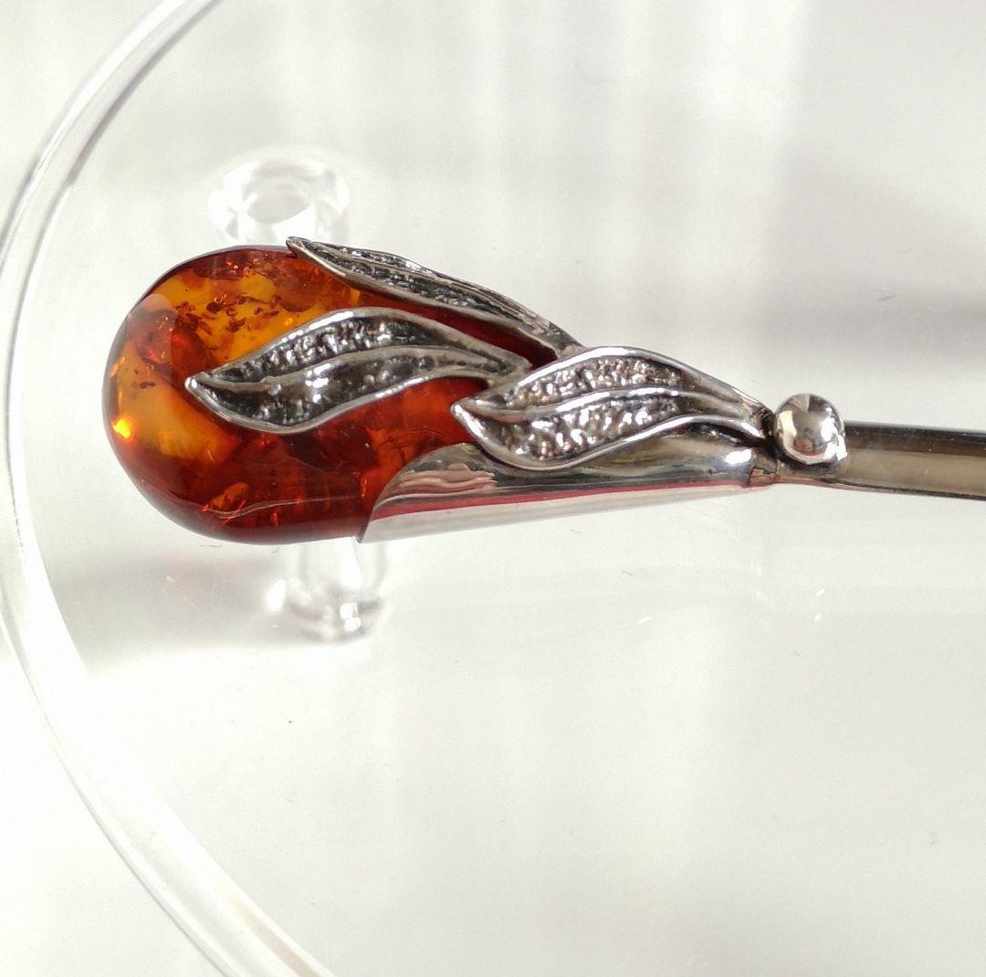 アンティーク銀ホールマーク刻印 1920s 希少 ペーパーナイフ 琥珀 775