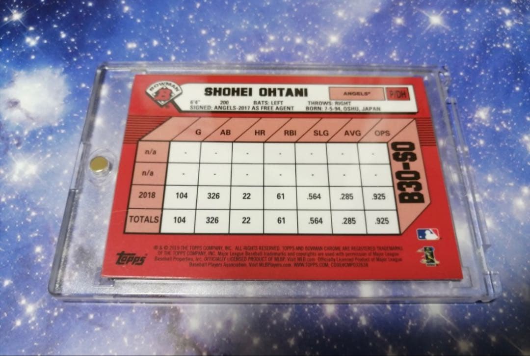 2019 TOPPS 大谷翔平 30th サインカード インサート