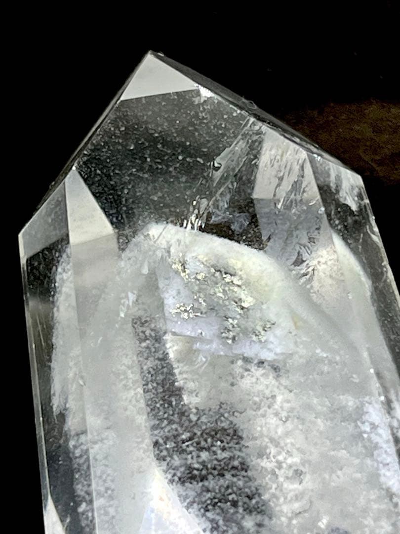 龍脈水晶　パイライトインクォーツ　クリスタル　水晶　黄鉄鉱　ファントム