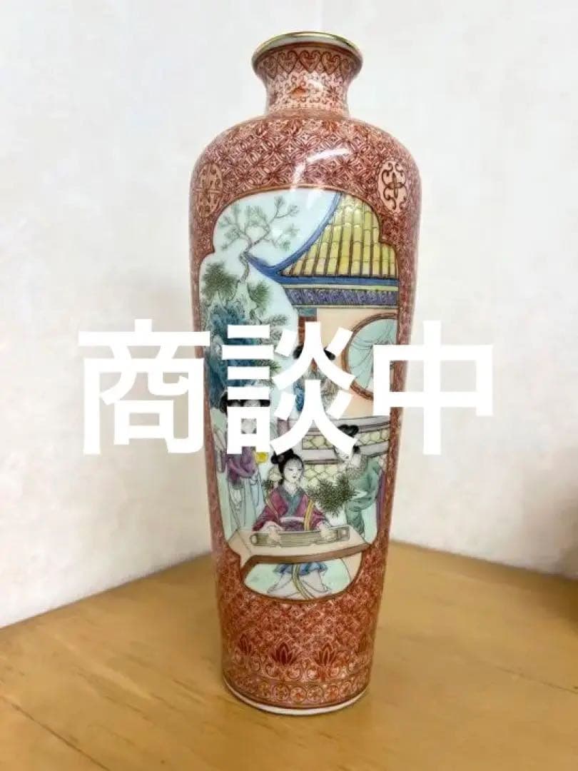 中国清道光年製銘粉彩人物文瓶官窯唐物古美術品江戸アンティーク骨董コレクション青磁