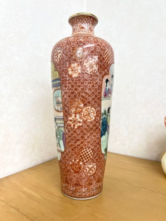 中国清道光年製銘粉彩人物文瓶官窯唐物古美術品江戸アンティーク骨董コレクション青磁