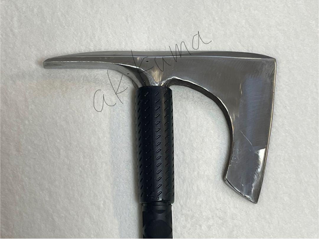 材割り用採集斧　両手斧　ロング　ブルー