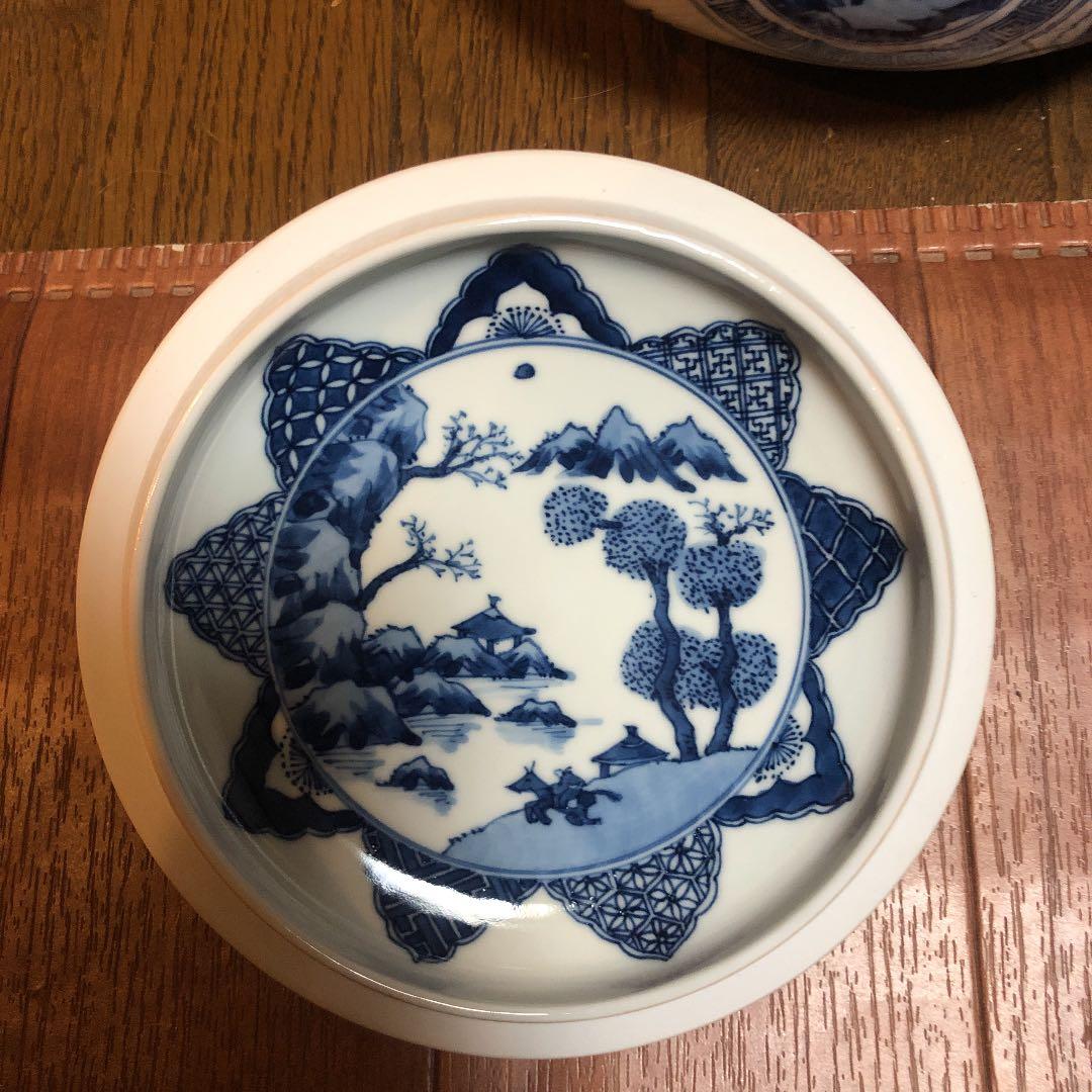 茶道具 水指 青染付け 徳泉造