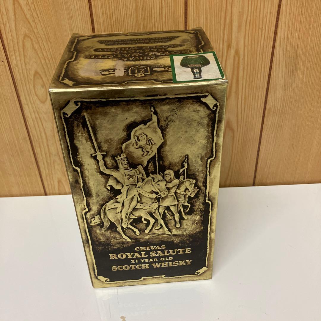 es047ウイスキー ロイヤルサルート21年 陶器ボトル グリーン700ml