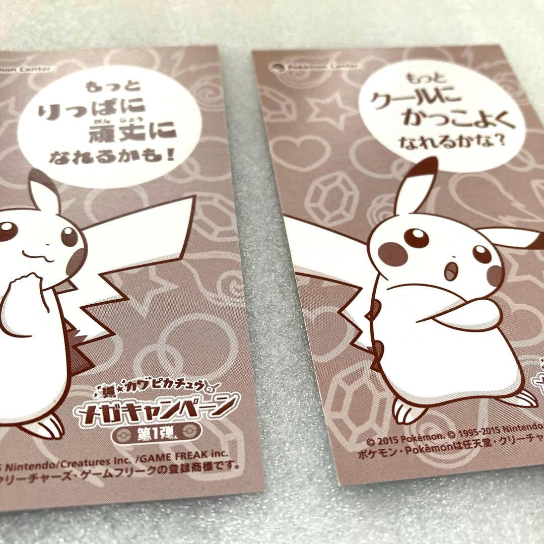 ポケモンセンター ポンチョを着たピカチュウ 名刺カード メガルカリオ