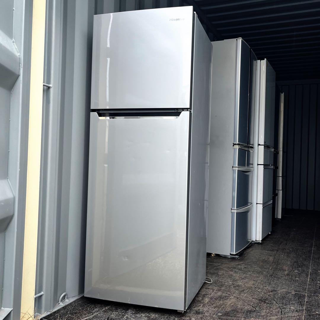 40取付無料！スタイリッシュシルバー大きめ227L 製氷ケース付き冷蔵庫！洗濯機